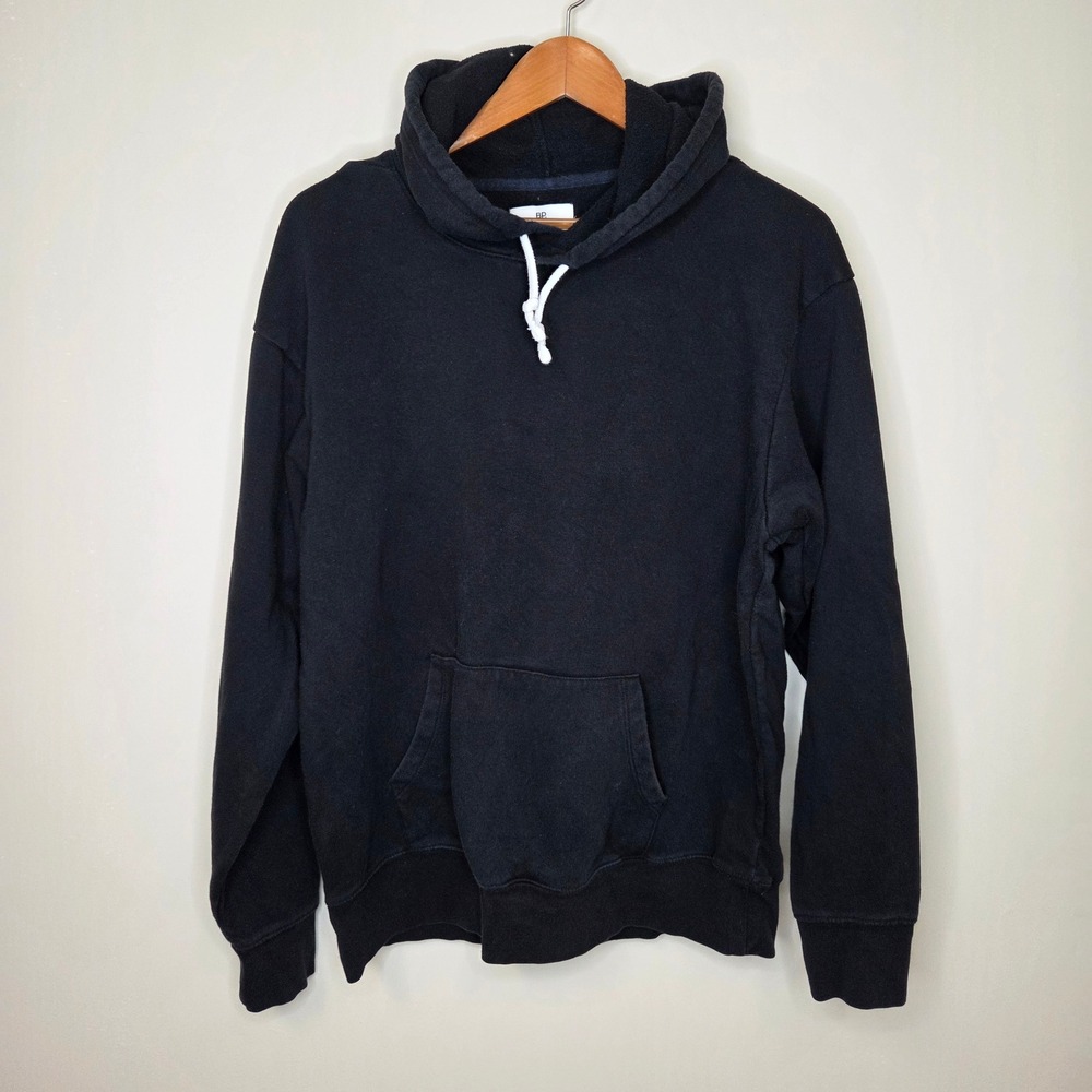 BP Nordstrom Mens‎ Organic Cotton Blend Fleece Hoodie Black Medium